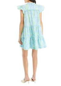 Women's Sleeveless Yoke Printed Dress