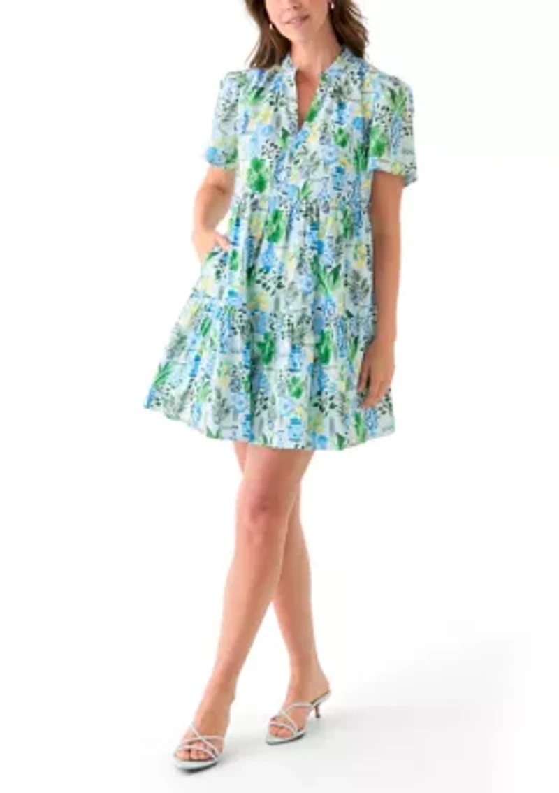 Women's Printed Peasant Dress