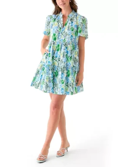 Women's Printed Peasant Dress