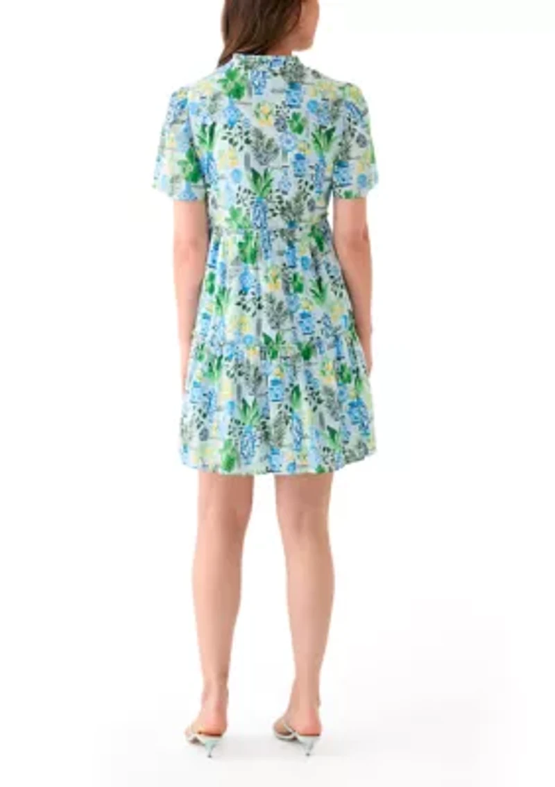 Women's Printed Peasant Dress