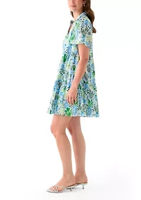 Women's Printed Peasant Dress