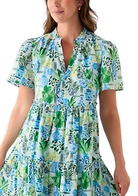 Women's Printed Peasant Dress