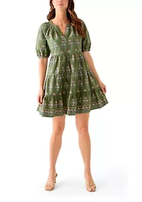 Women's Floral Printed Peasant Dress