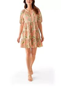 Women's Printed Peasant Dress
