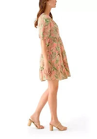 Women's Printed Peasant Dress