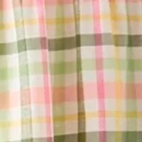 Women's Multi Plaid Printed Peasant Dress