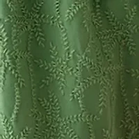 Women's 3/4 Sleeve Belted Embroidered Dress