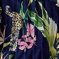 Women's Short Sleeve Printed Smocked Bib Dress