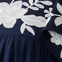 Women's Flutter Sleeve Embroidered Dress