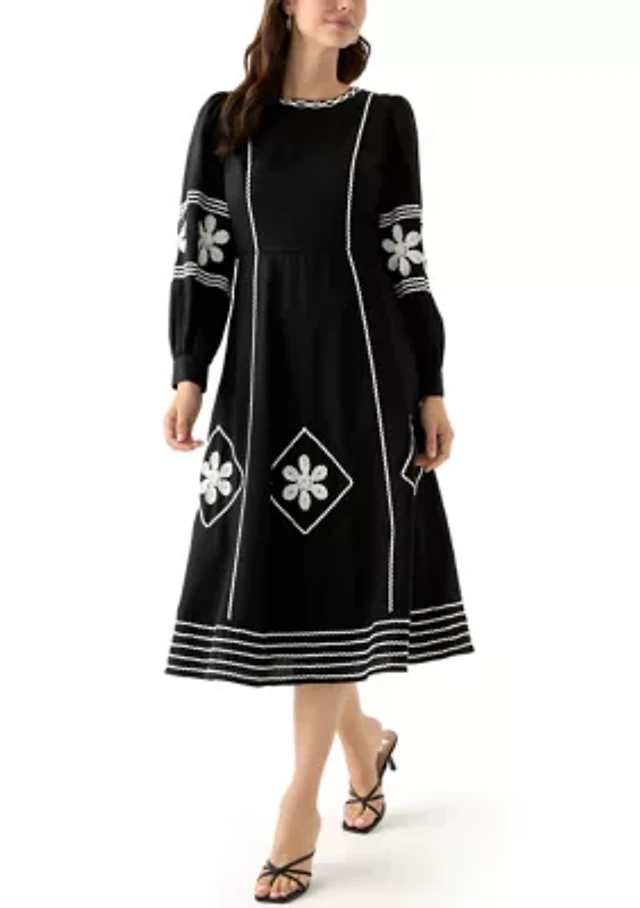 belk black dress Calleigh Long Sleeve Bodycon Sweater Mini Dress • Shop American Threads Women's Trendy Online Boutique White / L main image 1