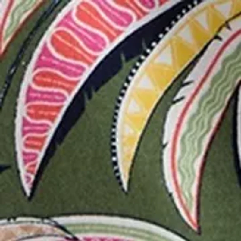Women's Elbow Sleeve Button Front Printed Top