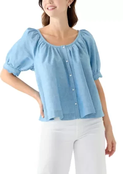 Women's Scalloped Cuff Top
