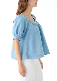 Women's Scalloped Cuff Top
