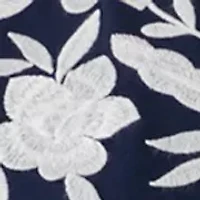 Women's Short Flutter Sleeve Embroidered Top