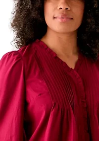Women's Long Sleeve Ruffle Top