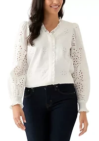 Women's Long Sleeve Ruffle Top
