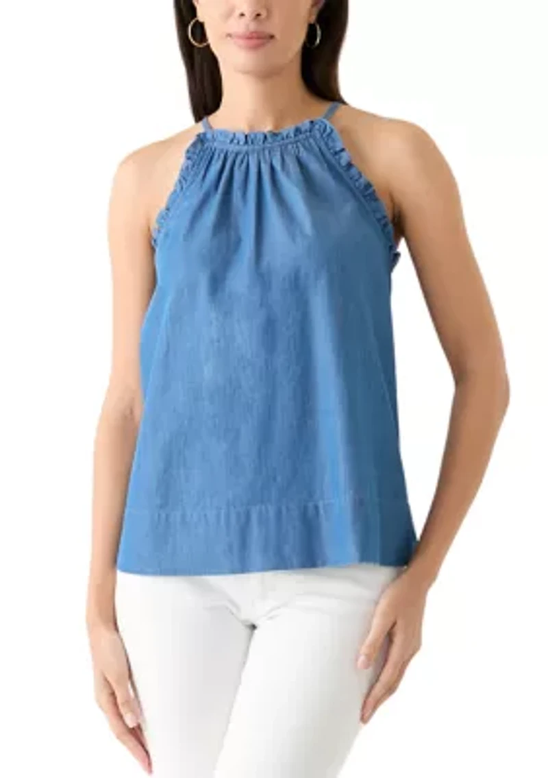 Women's Ruffle Halter Neck Top