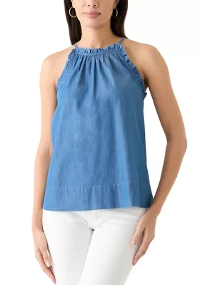 Women's Ruffle Halter Neck Top