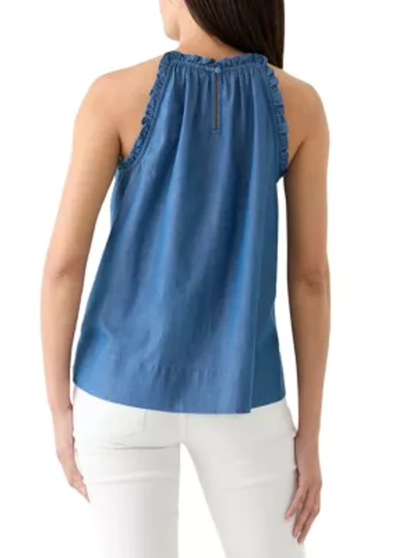 Women's Ruffle Halter Neck Top