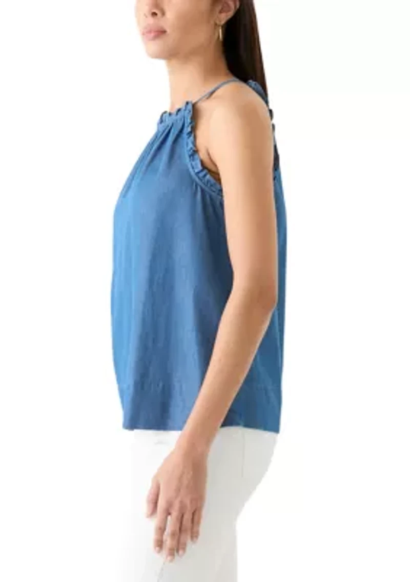Women's Ruffle Halter Neck Top