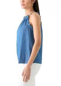 Women's Ruffle Halter Neck Top