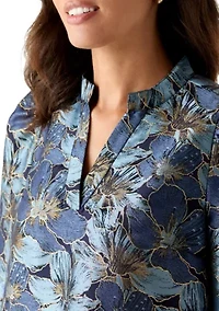 Women's 3/4 Puff Sleeve Jacquard Dress