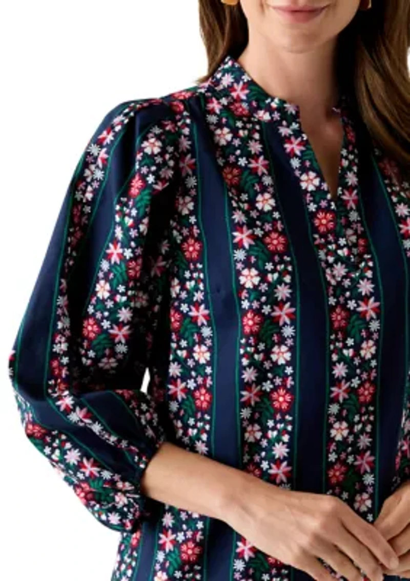 Women's Puff Sleeve Printed Dress