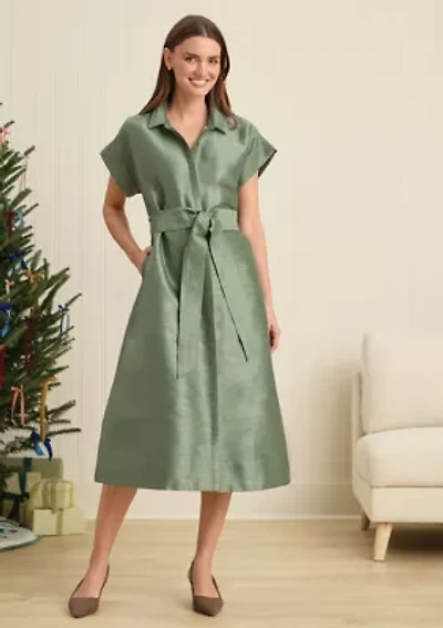 Sewing Down South x Crown & Ivy™ Sew Merry Midi Shirt Dress
