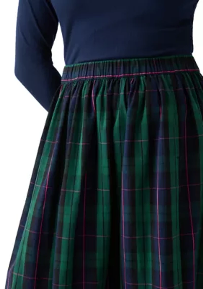 Women's Yarn Dyed Shirred Maxi Skirt