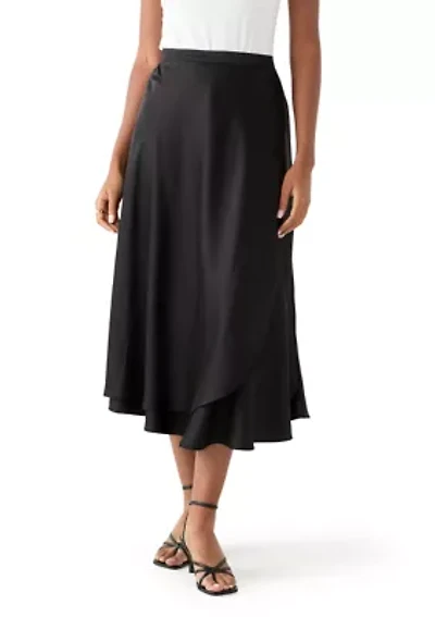Women's Satin Midi Skirt
