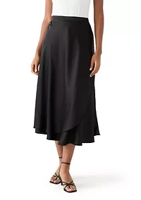 Women's Satin Midi Skirt