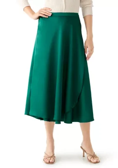 Women's Satin Midi Skirt