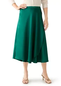 Women's Satin Midi Skirt