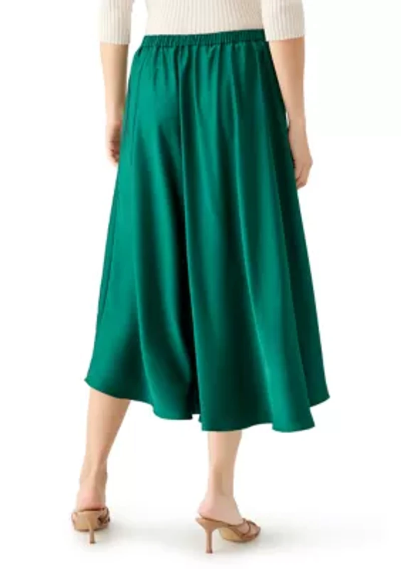 Women's Satin Midi Skirt
