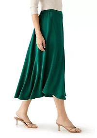 Women's Satin Midi Skirt