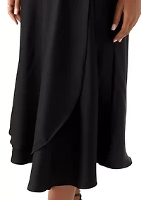 Women's Satin Midi Skirt