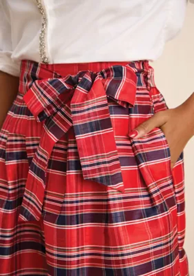 Sewing Down South x Crown & Ivy™ Sew Merry Pleated Maxi Skirt