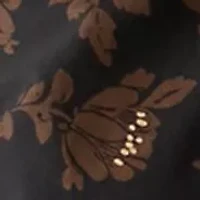 Women's Puff Sleeve Button Down Print Top