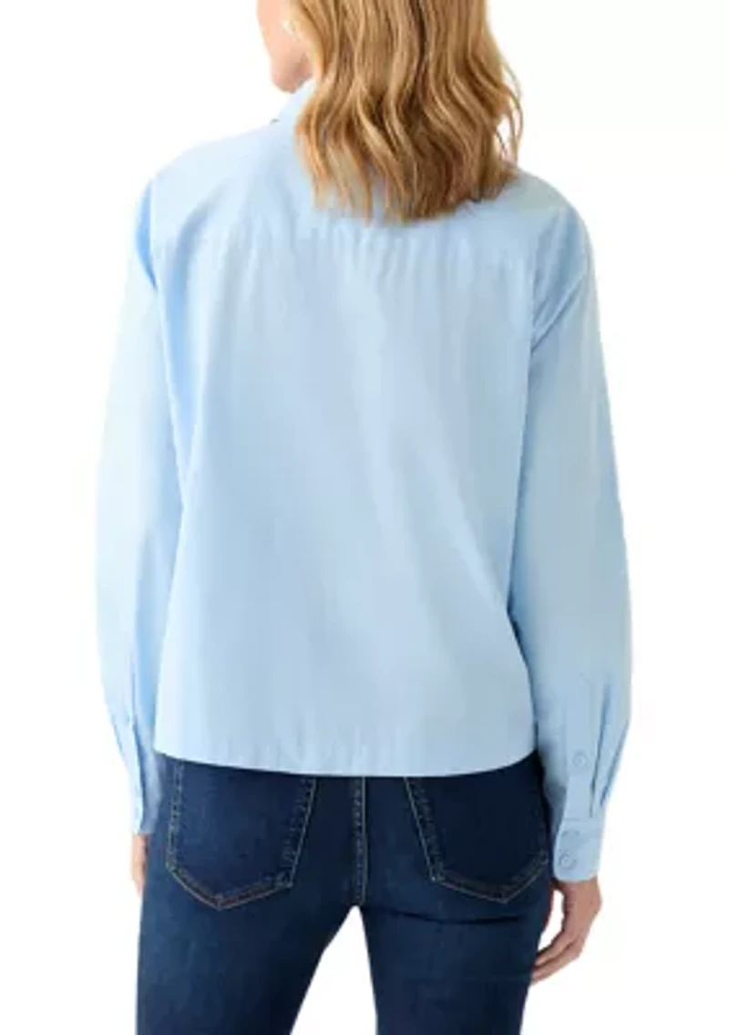 Women's Embellished Button Up Top