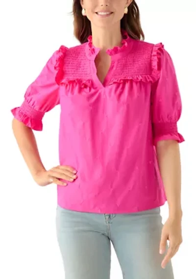 Women's Smocked Ruffle Blouse