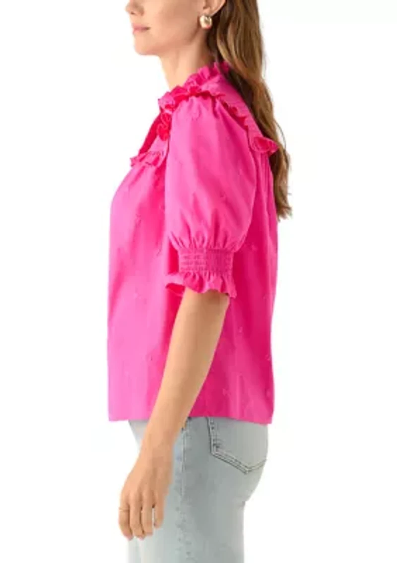 Women's Smocked Ruffle Blouse