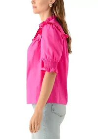 Women's Smocked Ruffle Blouse