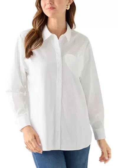 Women's Heart Embellished Tunic Top