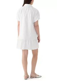 Women's Flounce Hem Shirtdress