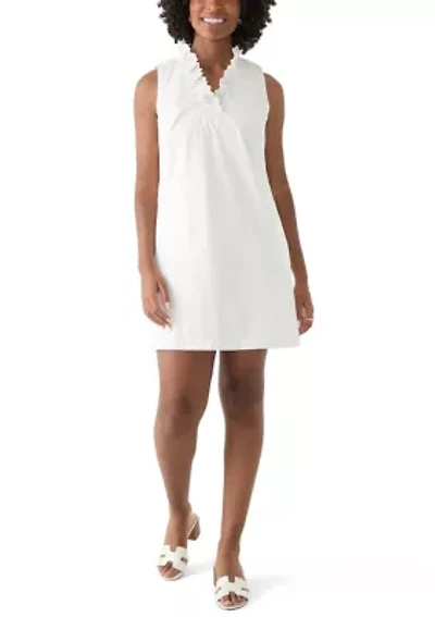 Women's Eyelet Scalloped Neck Dress