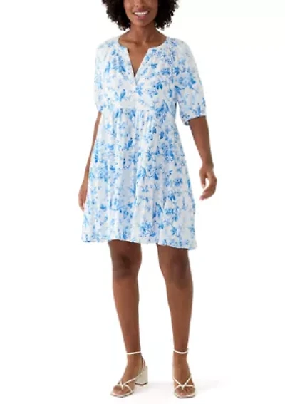 Women's Printed Peasant Dress