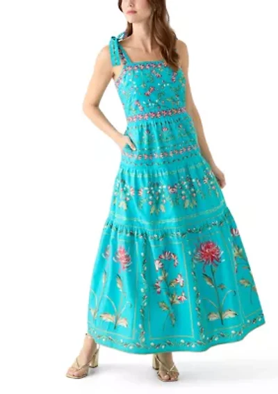 Women's Sleeveless Printed Maxi Dress