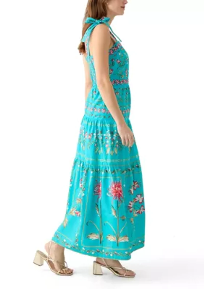 Women's Sleeveless Printed Maxi Dress