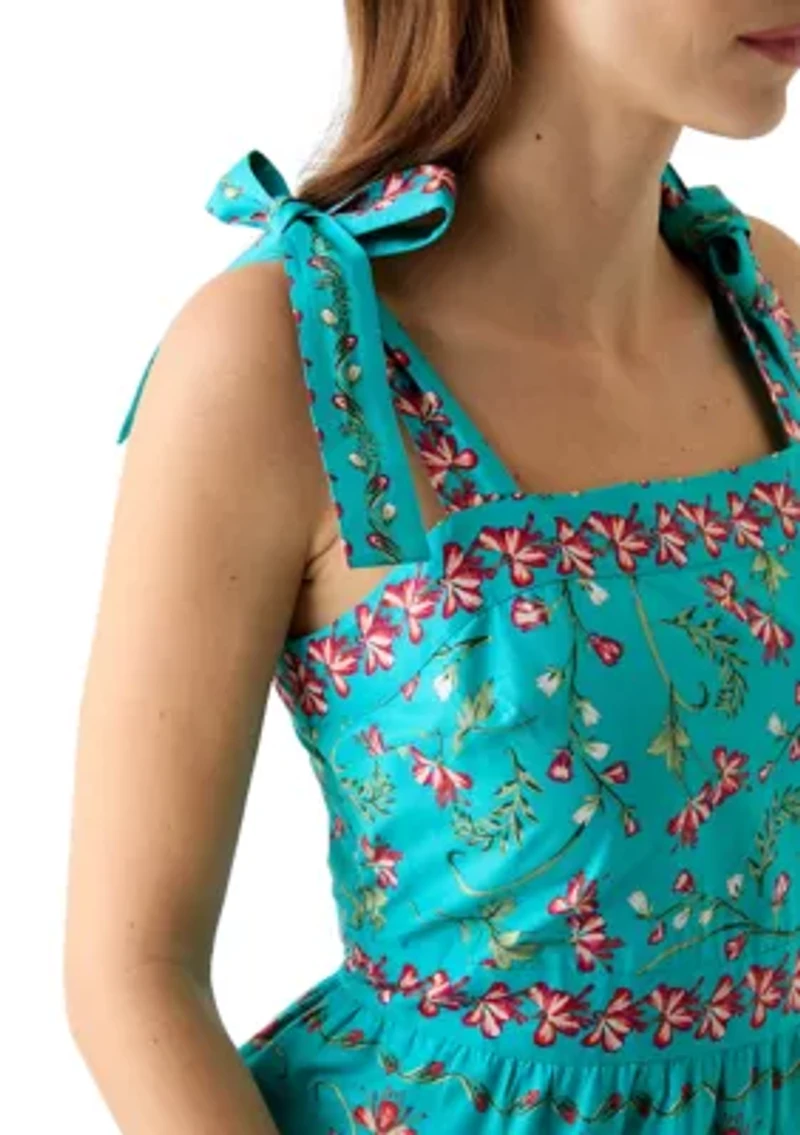 Women's Sleeveless Printed Maxi Dress