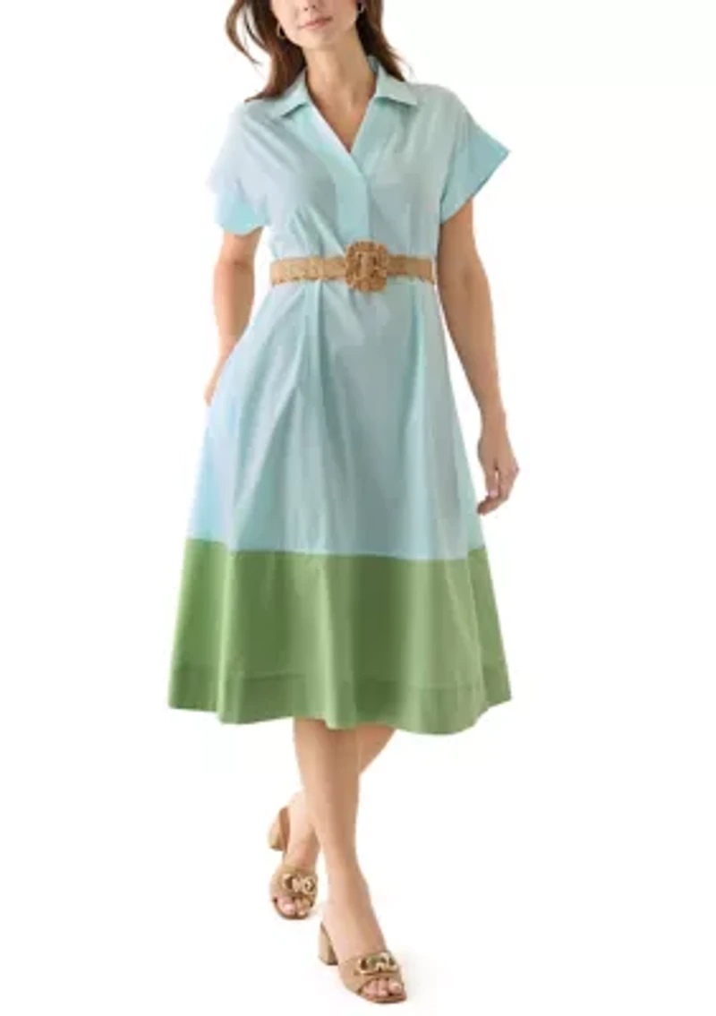 Women's Short Sleeve Dolman Straight Dress